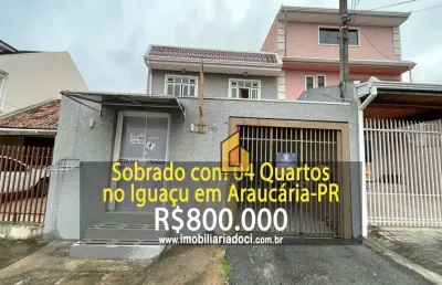 Sobrado com 4 dormitórios à venda, 120 m² por r$ 800.000,00 - iguaçu - araucária/pr