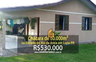 Chácara de 60.000m² na estrada do rio da areia na lapa-pr  - a venda por r$530.000,00