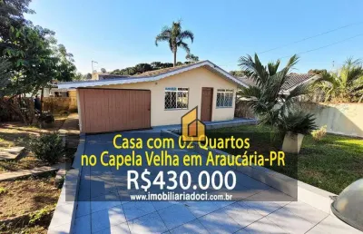 Casa de 02 quartos no capela velha em araucária-pr  - a venda por r$430.000,00