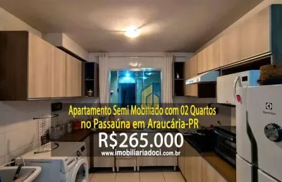 Apartamento semi mobiliado no passaúna em araucária-pr  - a venda por r$265.000,00