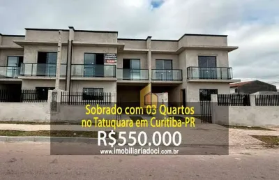 Sobrado com 03 quartos no tatuquara em curitiba-pr  - a venda por r$550.000,00