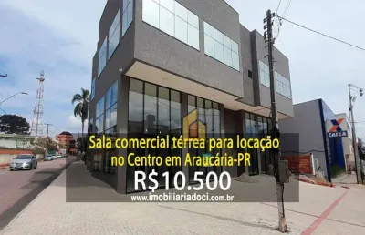 Sala comercial térrea para locação no centro em araucária-pr  - locação por r$10.500,00