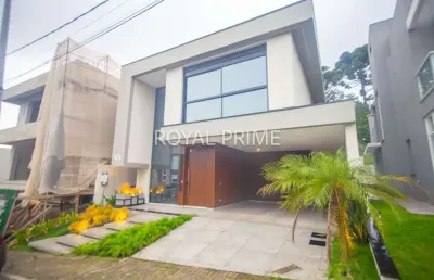 Casa de alto padrão em condomínio clube com quintal e 3 suítes à venda, 307 m² - santa felicidade - curitiba/pr