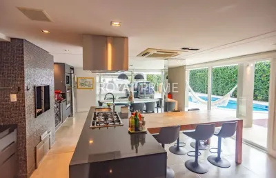 Casa de alto padrão em condominio com piscina e 5 dormitórios à venda, 556 m² - campo comprido - curitiba/pr