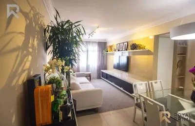 Apartamento semi mobiliado em andar alto com 3 quartos e 90m2 - bigorrilho - curitiba/pr