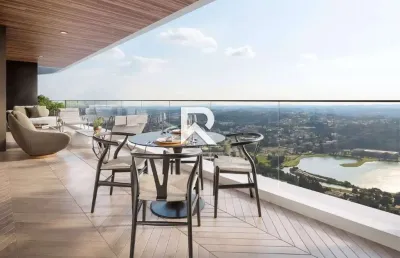 Apto no 46º andar (mais alto da cidade) 4 suítes e vista p/ parque barigui - venda 283m² - bigorrilho, curitiba/pr