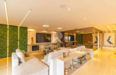 Apartamento mobiliado com 3 suítes para locação, 266 m², face norte, 4 vagas – ecoville – curitiba/pr