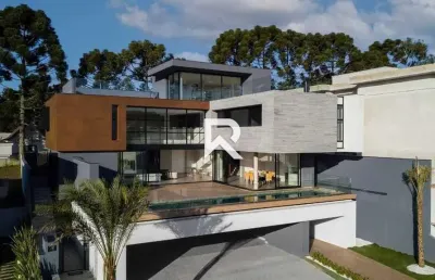 Casa de luxo mobiliada em condomínio, 4 suítes, piscina, jardim, 841m2 - p/ venda no vista alegre