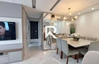 Apartamento 3 quartos, 1 suíte, 75 m² privativos, com móveis planejados – novo mundo – curitiba/pr