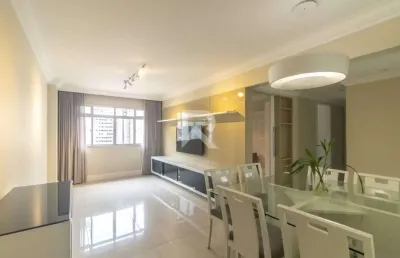 Apartamento semi mobiliado em andar alto com 3 quartos e 90m2 - bigorrilho - curitiba/pr