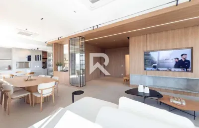 Apt mobiliado em cond. clube, andar alto, vista livre, face norte com 4 suítes e 4 vagas para alugar - 246m2 - champagnat, curitiba