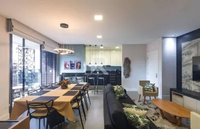 Apartamento com sacada gourmet, 3 suítes 2 vagas para locação, 122 m² - mercês - curitiba/pr
