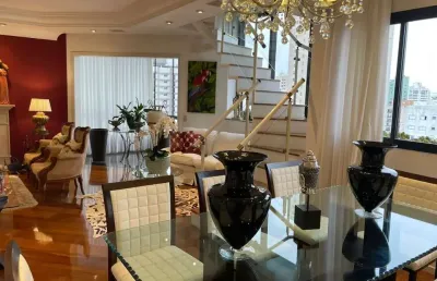 Cobertura duplex com 3 suites 5 vagas a venda em moema