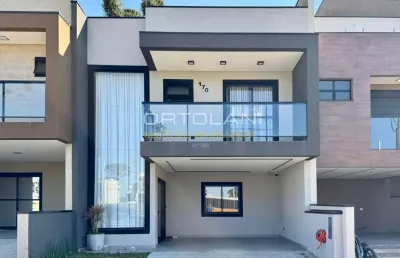 Sobrado alto padrão em condomínio 146 m² - 03 dormitórios - costeira - são josé dos pinhais-pr