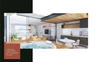 Cobertura 3 quartos  suíte de frente, terraço privativo, jacuzzi com 2 vagas de garagem numerada, playground e  brinquedoteca, piscina.