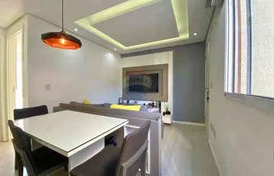 Apartamento semi mobiliado à venda,  2 dormitórios,  condomínio porto agata, bairro são josé – canoas/rs