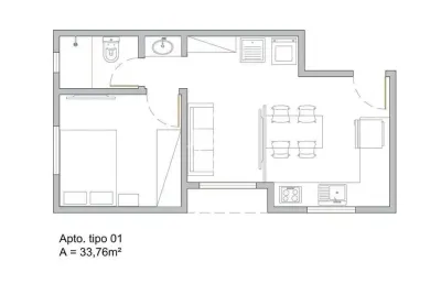 Flat próximo á unifebe, santa terezinha, brusque - sc