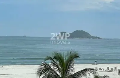 Agradável apto 74m2 litoral guarujá vista mar em frente à praia das pitangueiras