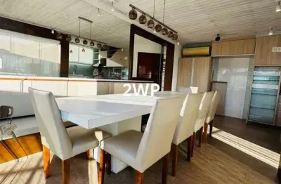 Cobertura 212m2 cond. espaço a residence em sbc 3 suítes 4 vagas e área gourmet