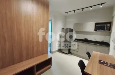 Lindo apartamento studio mobiliado com área de lazer.