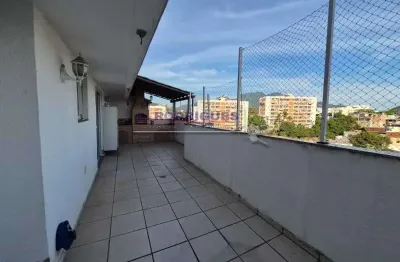 Cobertura com 3 quartos à venda na rua retiro dos artistas, pechincha, rio de janeiro, 124 m2 por r$ 525.000
