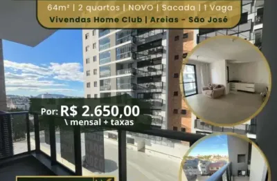 Apartamento com 2 quartos para alugar na Rua Sebastiana Coutinho, 1, Areias, São José