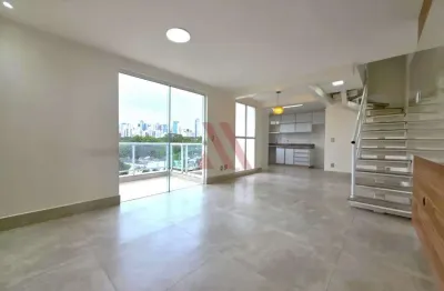 Res. Veredas do Lago - Apartamento Duplex para alugar no Setor Oeste 2 suítes, vista livre, 2 vagas de garagem e montado em armários