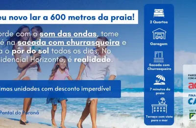 Apartamentos com sacada e churrasqueira com terraço com vista para o mar!