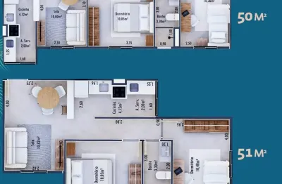 Apto 2 dorm com r$13 mil de entrada, 51m2 1 vaga jardim gaivotas caraguá (prox região central e shopping serramar)