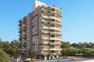 Apto em obras frente mar com 2 dorm (1 suíte) 59m2 com varanda na praia do massaguaçu em caraguatatuba