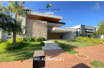 Magnífica casa térrea localizada no condomínio alphaville 1 em uberlândia!!!