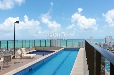 Apartamento andar alto mobiliado para locação no pina – recife