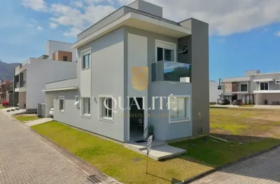 Casa à venda em condomínio fechado no bairro planejado deltaville - 3 dormitórios - 1 suíte - 2 vagas de garagem - semi-mobiliado -  biguaçu/sc - r$875.000,00