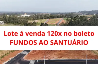 Excelente opção de investimento! lotes no boleto bem aos fundos do santuário!