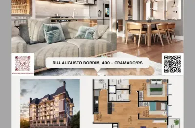 Apartamentos de 2 dormitórios com suíte de alto padrão em gramado