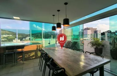 Cobertura com 3 dormitórios à venda, 157 m² por r$ 1.380.000,00 - buritis - belo horizonte/mg