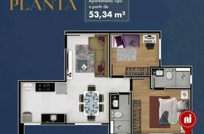 Apartamento com 2 dormitórios à venda, 53 m² por r$ 434.620,00 - alto caiçaras - belo horizonte/mg
