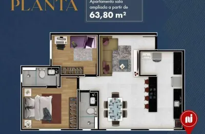 Apartamento com 2 dormitórios à venda, 63 m² por r$ 547.870,00 - alto caiçaras - belo horizonte/mg