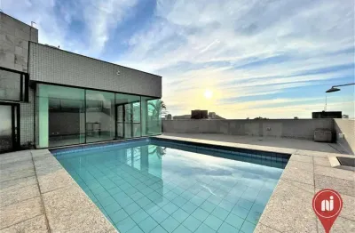 Cobertura semi-mobiliada com 4 dormitórios à venda, 350 m² por r$ 5.000.000 - belvedere - belo horizonte/mg