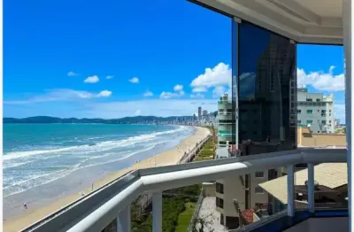 Cobertura frente mar, pe na areia em itapema-sc, finamente mobiliado
