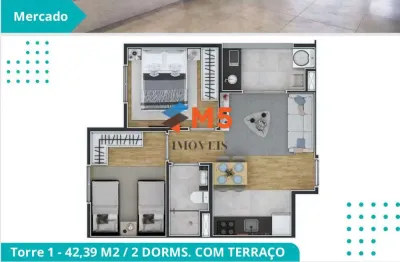 Apartamento com 2 quartos à venda na rua joão vaz, vila aparecida, itapevi, 42 m2 por r$ 292.463