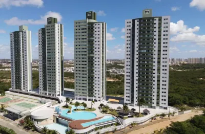 Mobiliado, 56m, 2/4, andar alto, vista morro do careca, ponta negra