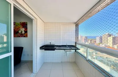 Apartamento para venda em praia grande, guilhermina, 2 dormitórios, 1 suíte, 2 banheiros, 2 vagas