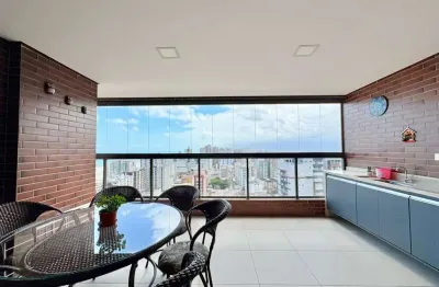 Apartamento para venda em praia grande, guilhermina, 3 dormitórios, 3 suítes, 3 banheiros, 2 vagas