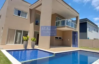 Casa em condomínio para venda em camaçari, alphaville litoral norte 1, 5 dormitórios, 5 suítes, 7 banheiros, 2 vagas