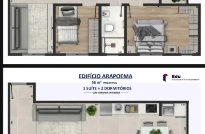 Apartamento em construção na melhor localização da vila nova jaraguá.