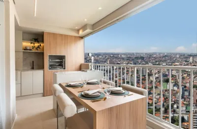 58 m² — 2 dorms (suíte) + sacada gourmet com churrasqueira a carvão — 200 m do metrô