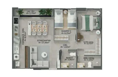Apartamento com 2 quartos à venda na R. 12-a - Vila São João, Goiânia - Go, Brasil, Vila São João, Goiânia