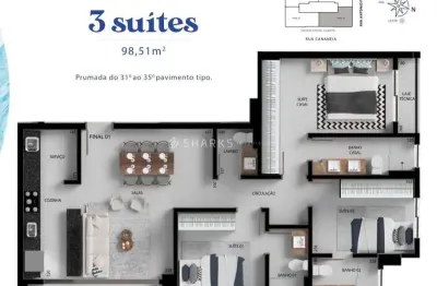 Apartamento com 3 quartos à venda na Avenida Antônio Fidelis, Parque Amazônia, Goiânia