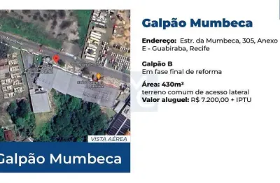 Galpão mumbeça - 430 m² - indústria para alugar no bairro guabiraba em recife/pe